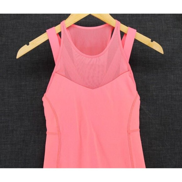 Lululemon Women's Running In The City Tank Mesh Pullover Grapefruit Sz 4 - Picture 3 of 7